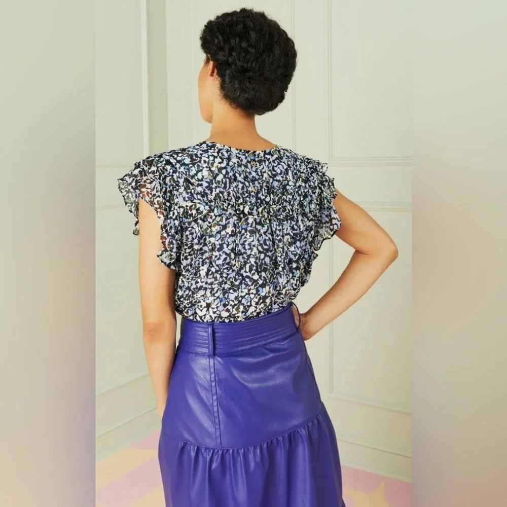 Marie Oliver Phoebe Top – Seastone Floral | Size Small | NWT - Picture 2 of 7